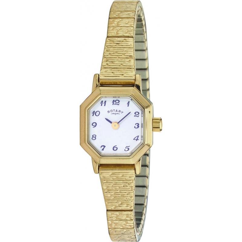 Rotary Ladies Timepieces Gold Plated Expandable Bracelet Watch