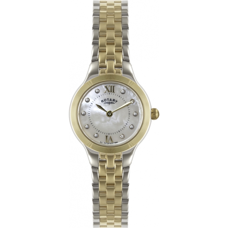 Rotary Ladies Timepieces Silver and Gold Watch