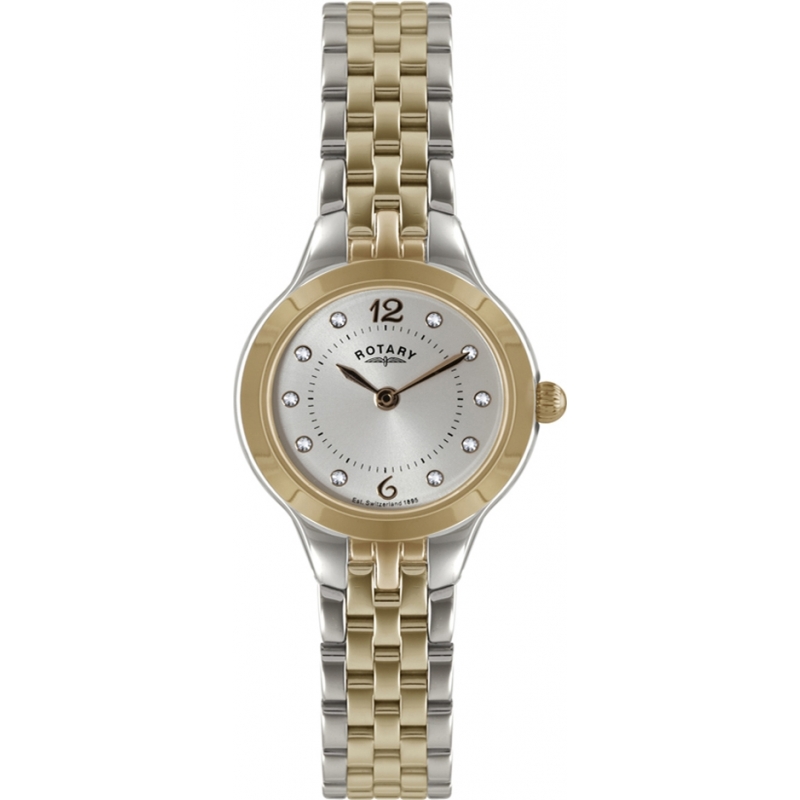 Rotary Ladies Timepieces Silver and Rose Gold Watch