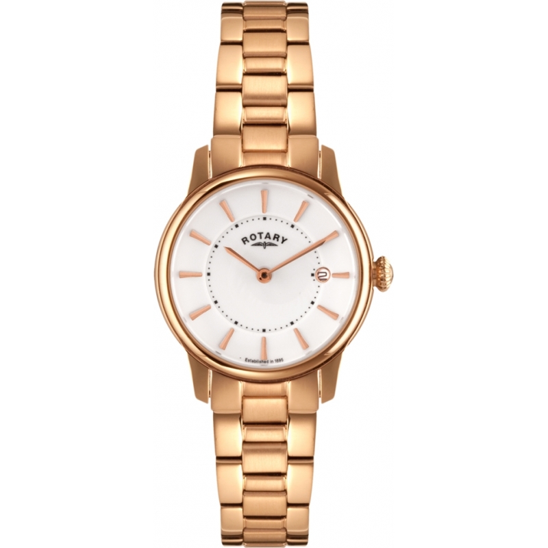 Rotary Ladies Timepieces Locarno Rose Gold Steel Watch