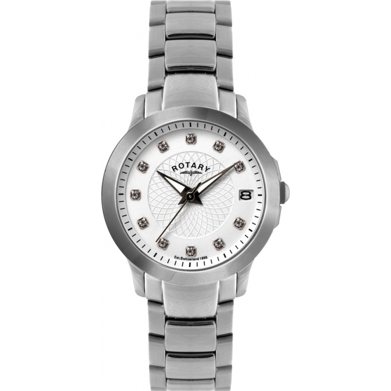 Rotary Ladies Timepieces Stone Set Steel Watch