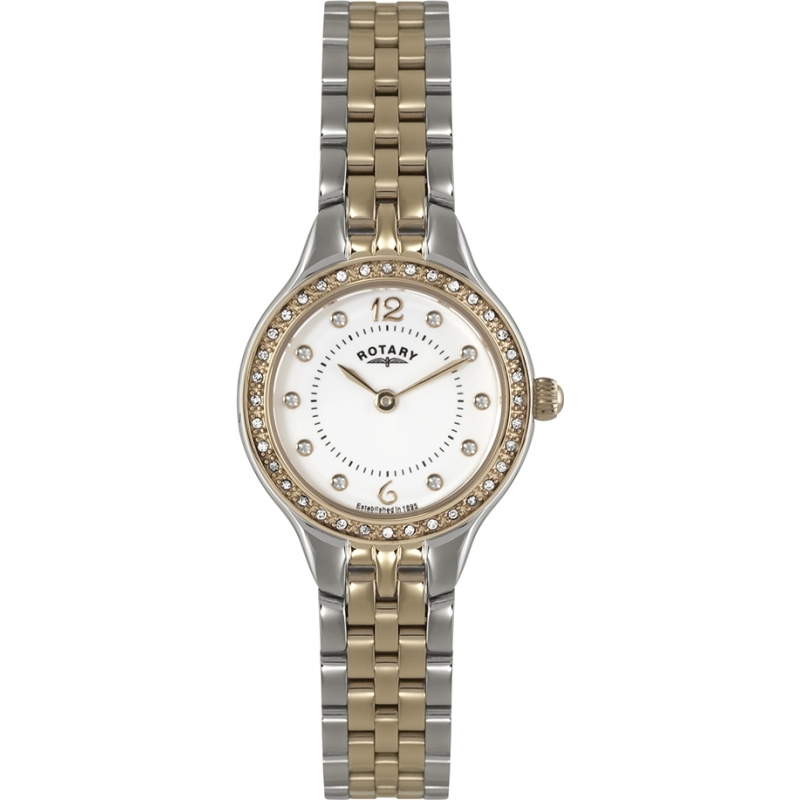 Rotary Ladies Timepieces White Two Tone Watch