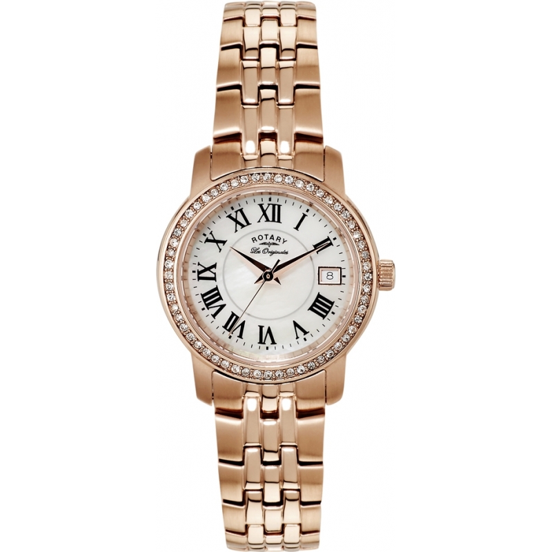 Rotary Ladies Les Originales Rose Gold Plated Bracelet Watch