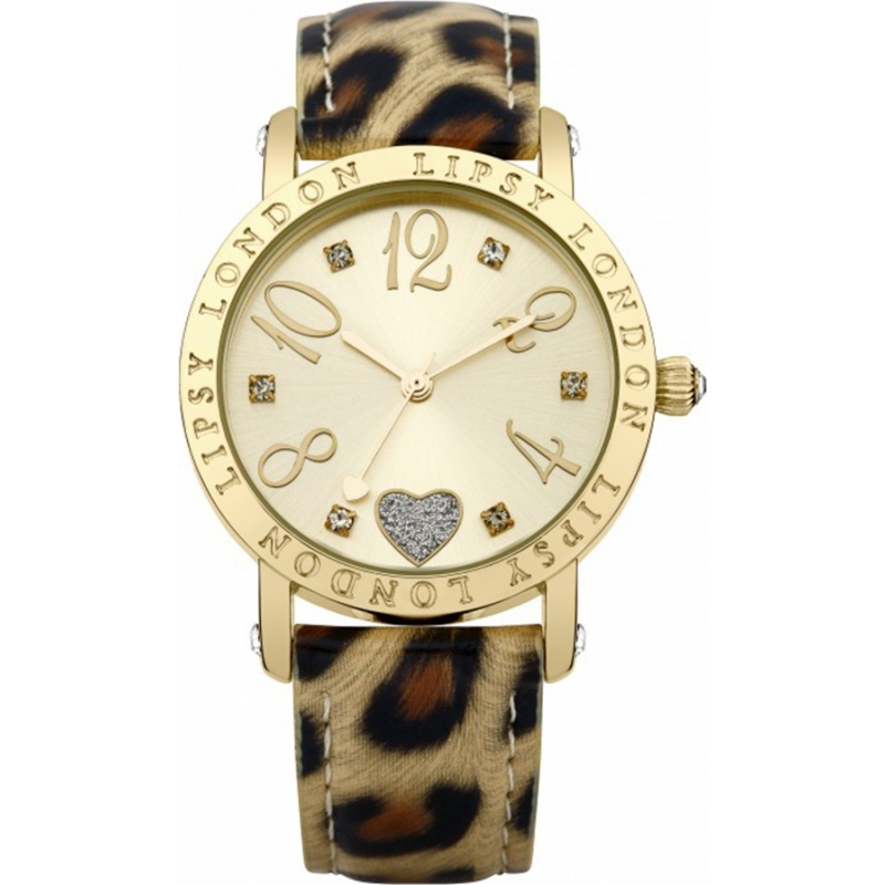 Lipsy Ladies Gold and Animal Print Watch