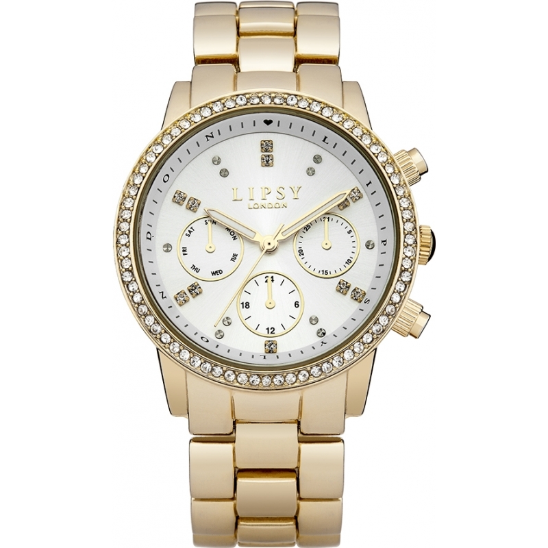 Lipsy Ladies White and Gold Bracelet Watch