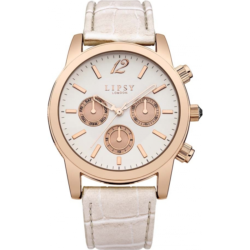 Lipsy Ladies Nude PU Leather Strap Watch
