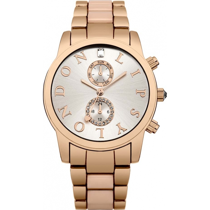 Lipsy Ladies Nude Rose Gold Tone Watch