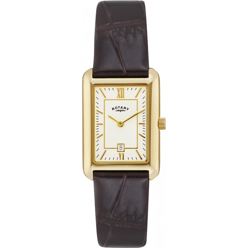 Rotary Ladies Timepieces Champagne Gold Brown Watch