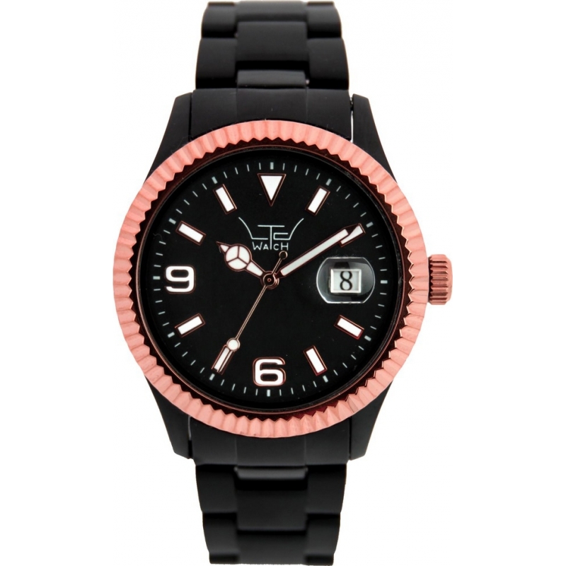 LTD Watch Black Rose Gold Bezel Watch