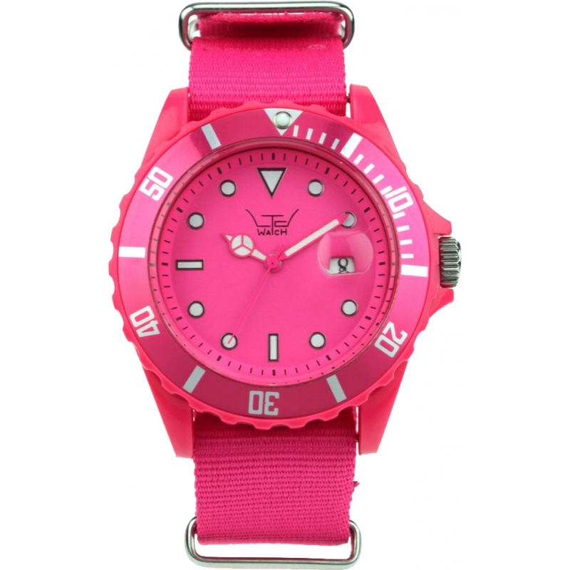 LTD Watch Shocking Pink Canvas Strap Watch