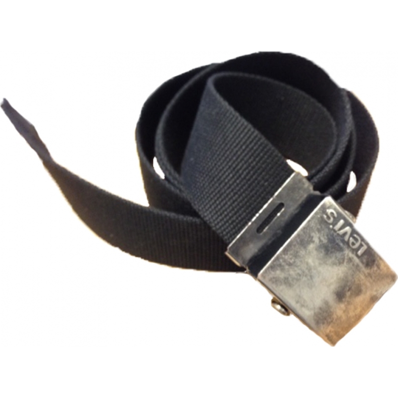 Levis Mens Black Webbing Belt