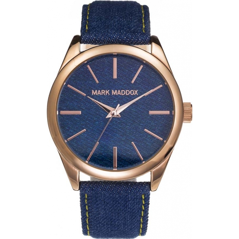 Mark Maddox Ladies Deep Shadow Blue Denim Strap Watch