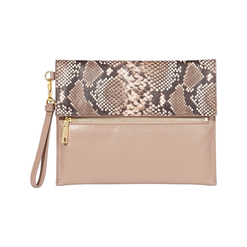 Modalu Ladies Erin Mink Snake Clutch