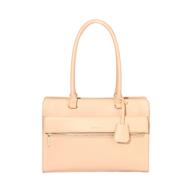 Modalu Ladies Erin Peach Structured Tote Bag