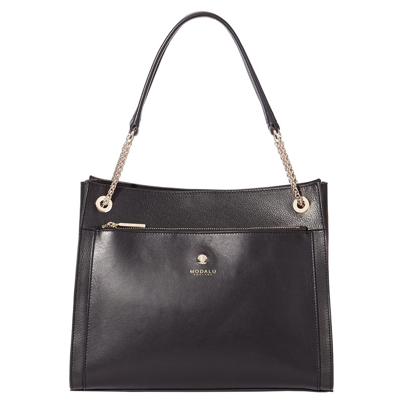 Modalu Ladies Clara Black Chain Shoulder Bag