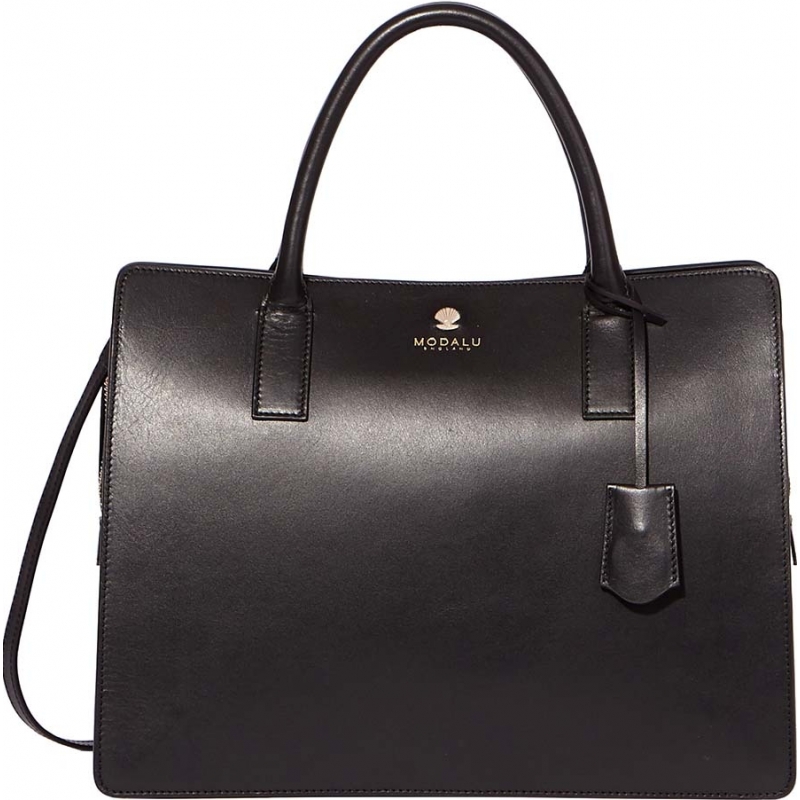 Modalu Ladies Jasmine Black Triple Compartment Grab Bag