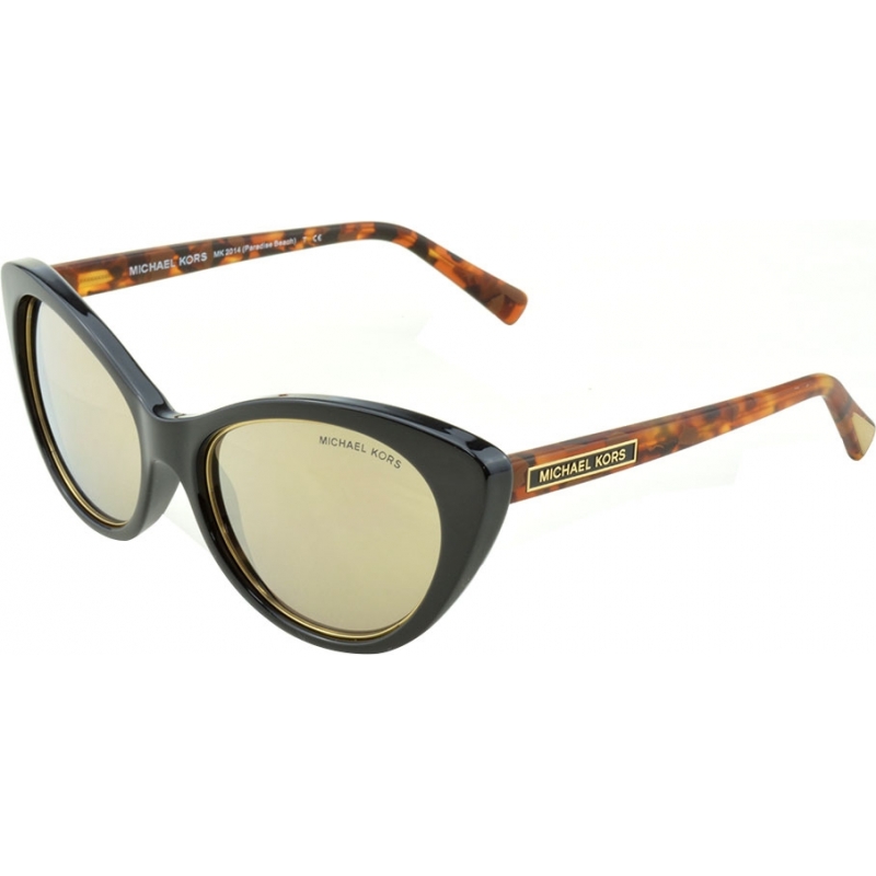 Michael Kors MK2014 54 Glam Black Brown Tortoise 30655A Sunglasses