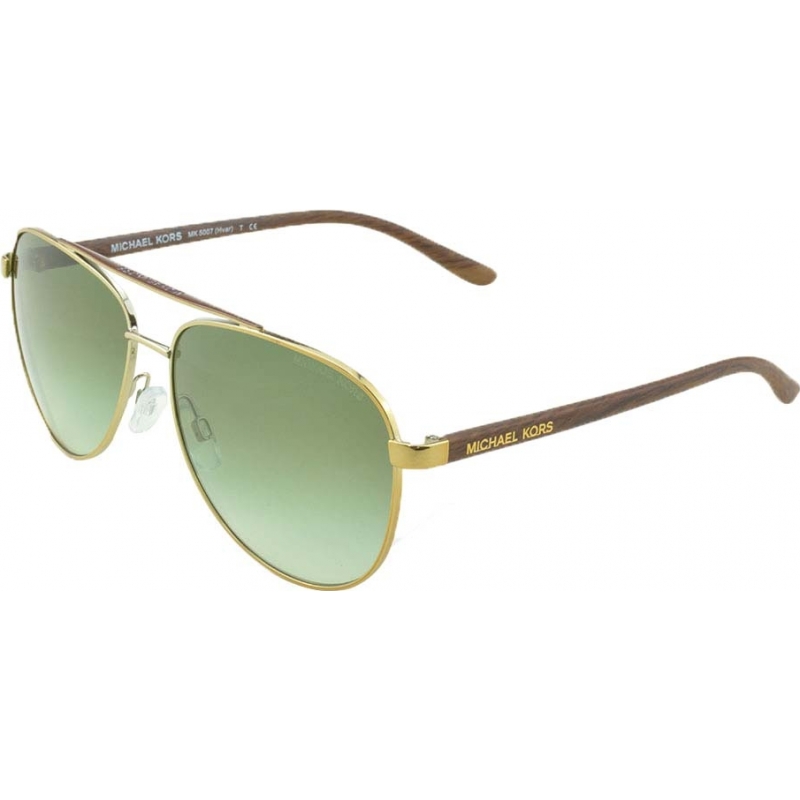 Michael Kors MK5007 59 Sporty Gold Wood 10432L Sunglasses