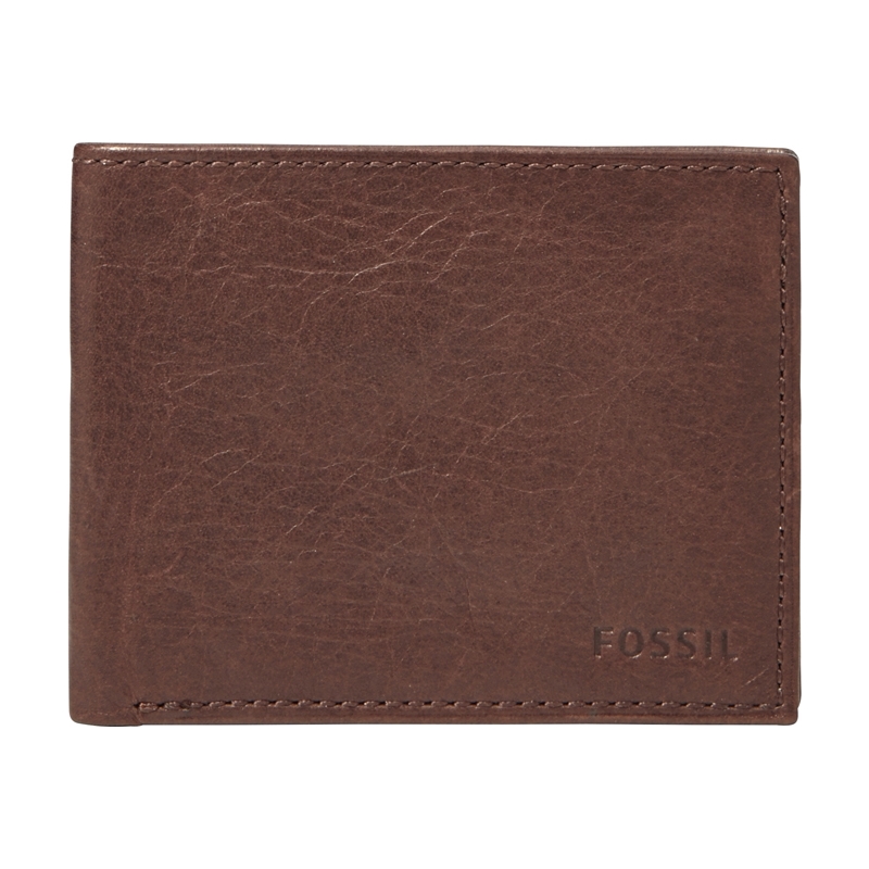 Fossil Mens Ingram Brown Bifold With ID Wallet