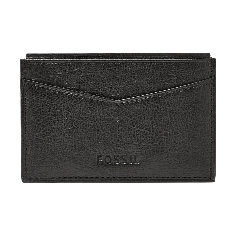 Fossil Mens Omega Black Card Case