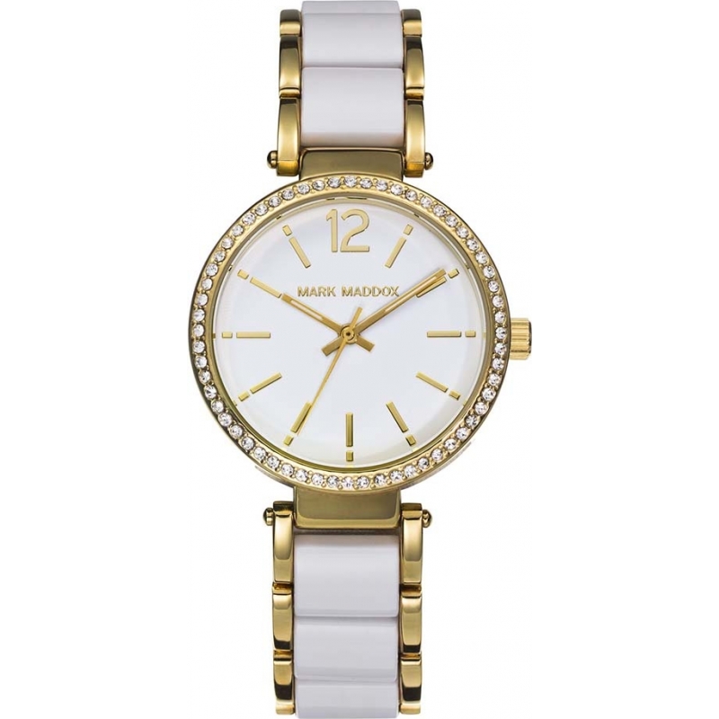 Mark Maddox Ladies White Dreams Two Tone Bracelet Watch