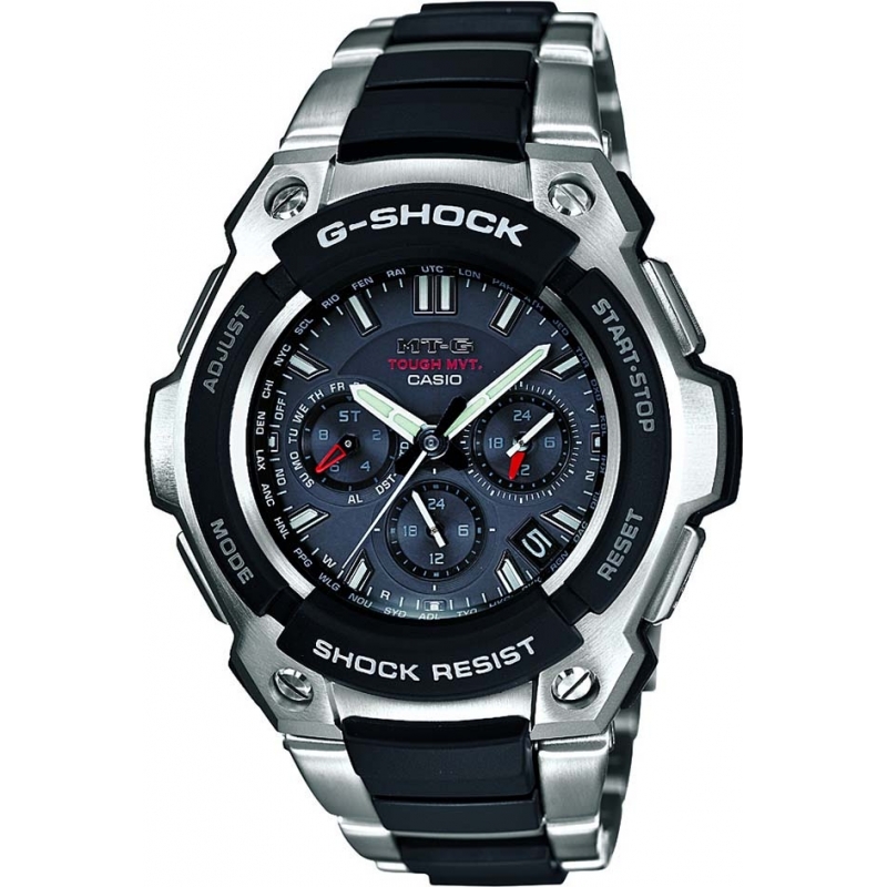 Casio Mens G-Shock Premium MT-G Black Silver Solar Powered Watch