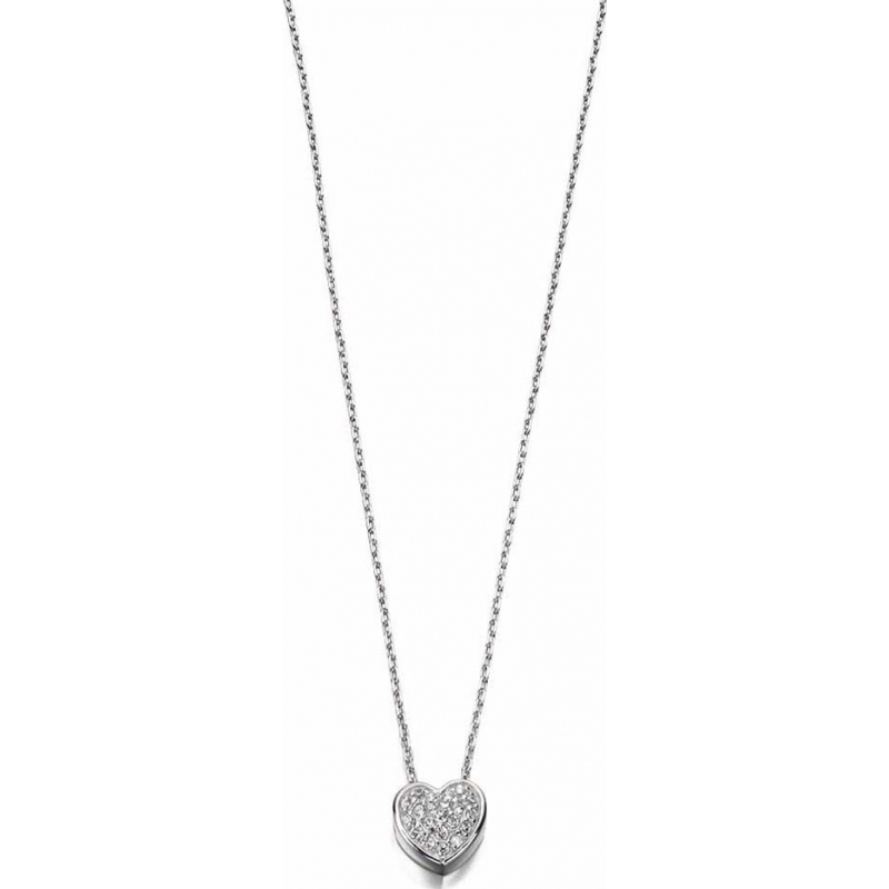 Charles Conrad Ladies Pave Heart Necklace