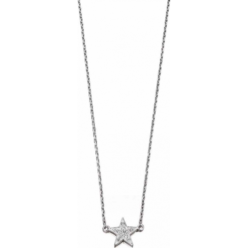 Charles Conrad Ladies Clear CZ Star Necklace