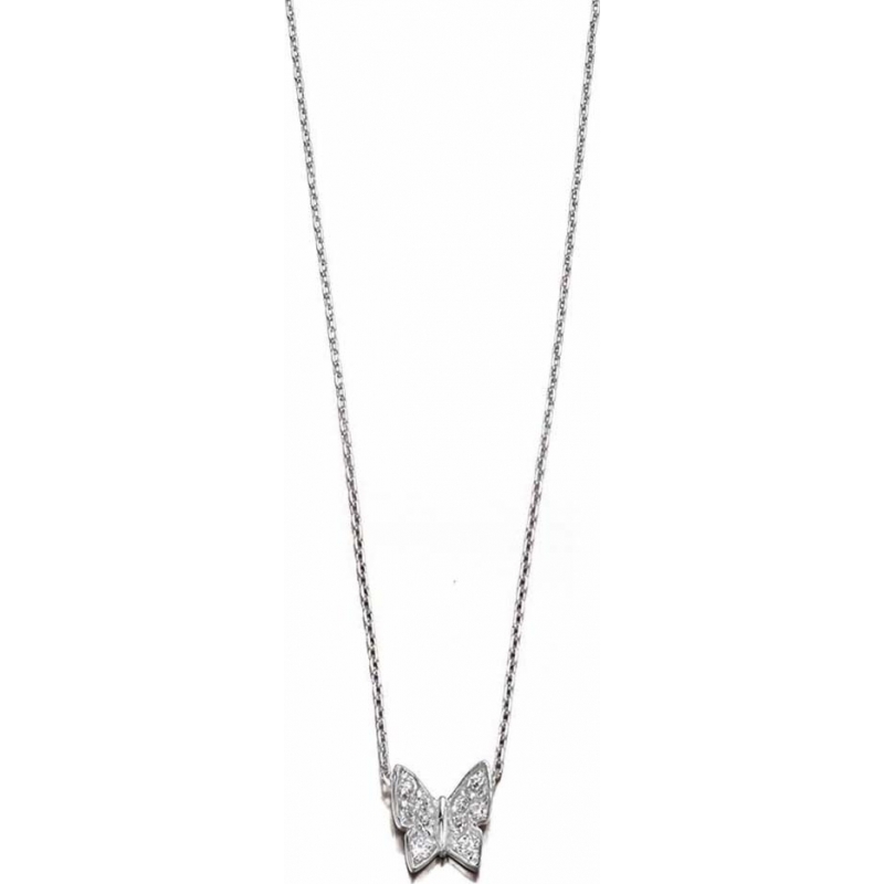 Charles Conrad Ladies Pave Butterfly Necklace