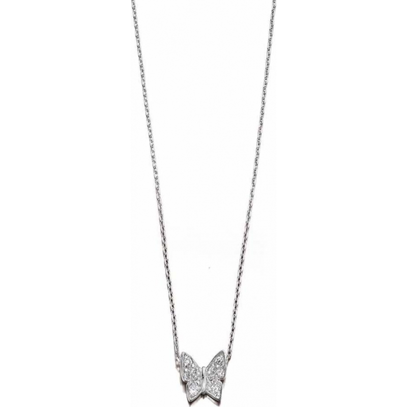 Charles Conrad Ladies Pave Butterfly Necklace