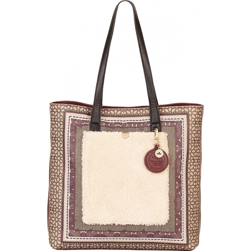 Nica Ladies Laila Oxblood Frame Print Tote Bag