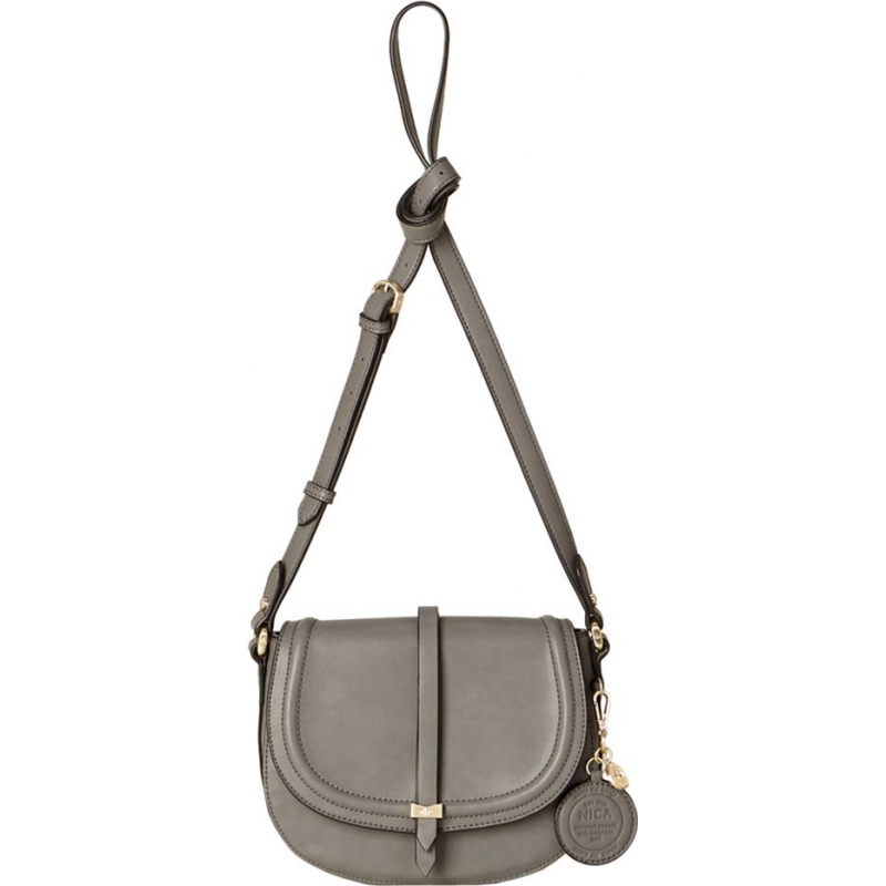 Nica Ladies Daisy Grey Mini Saddle Cross Body Bag