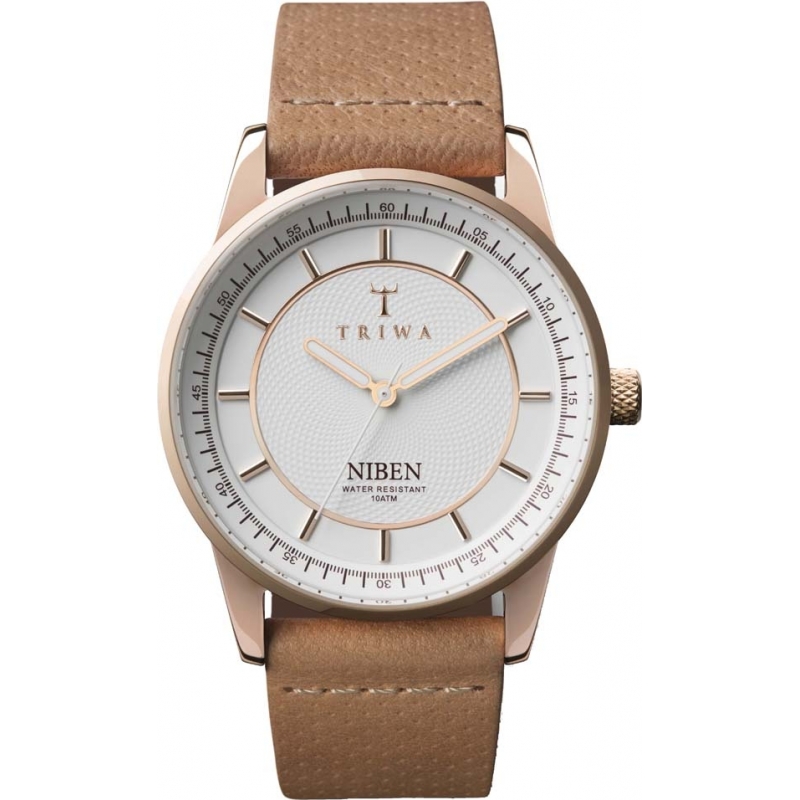 Triwa Rose Niben Leather Strap Watch