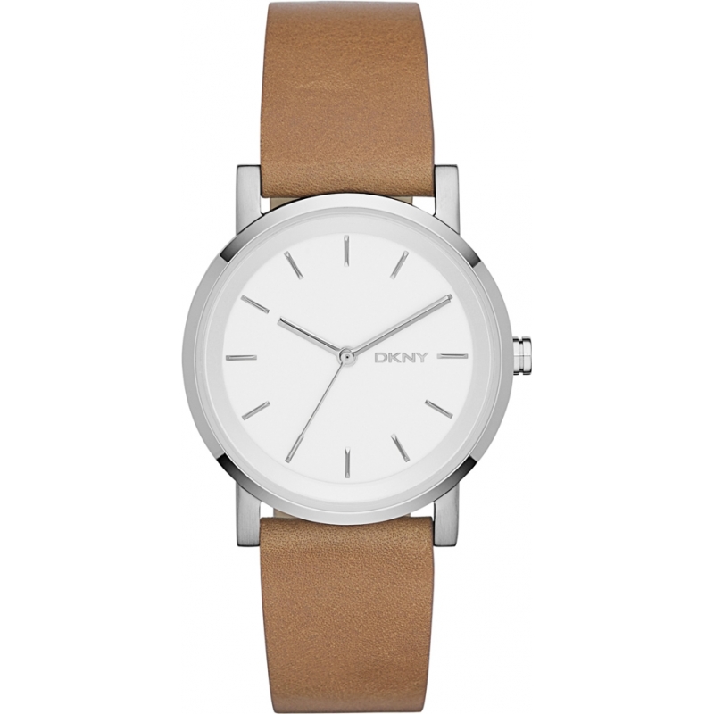 DKNY Ladies Soho Brown Leather Strap Watch