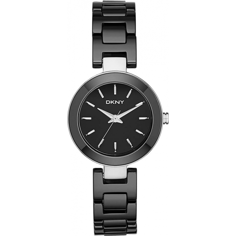 DKNY Ladies Stanhope Black Ceramic Watch