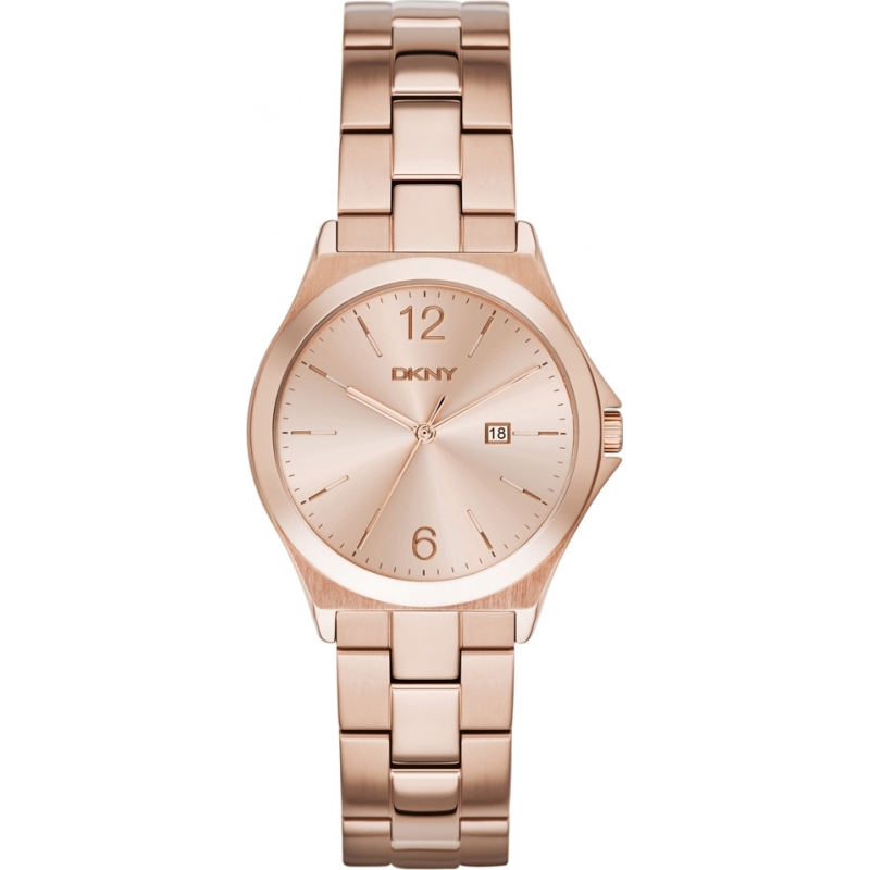 DKNY Ladies Parsons Rose Gold Plated Watch