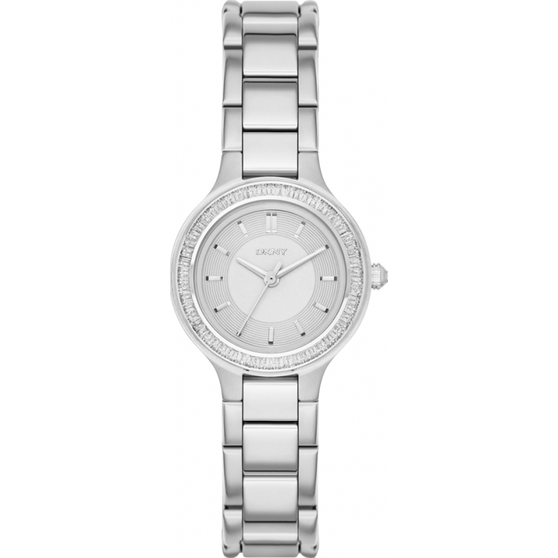 DKNY Ladies Chambers Silver Steel Bracelet Watch