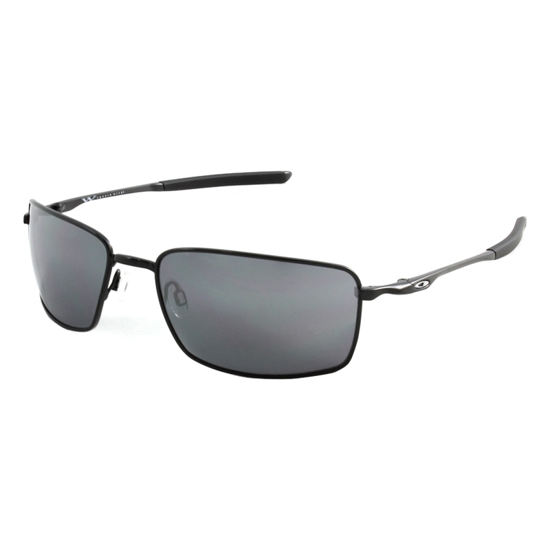 Oakley OO4075-01 Square Wire Polished Black - Black Iridium Sunglasses