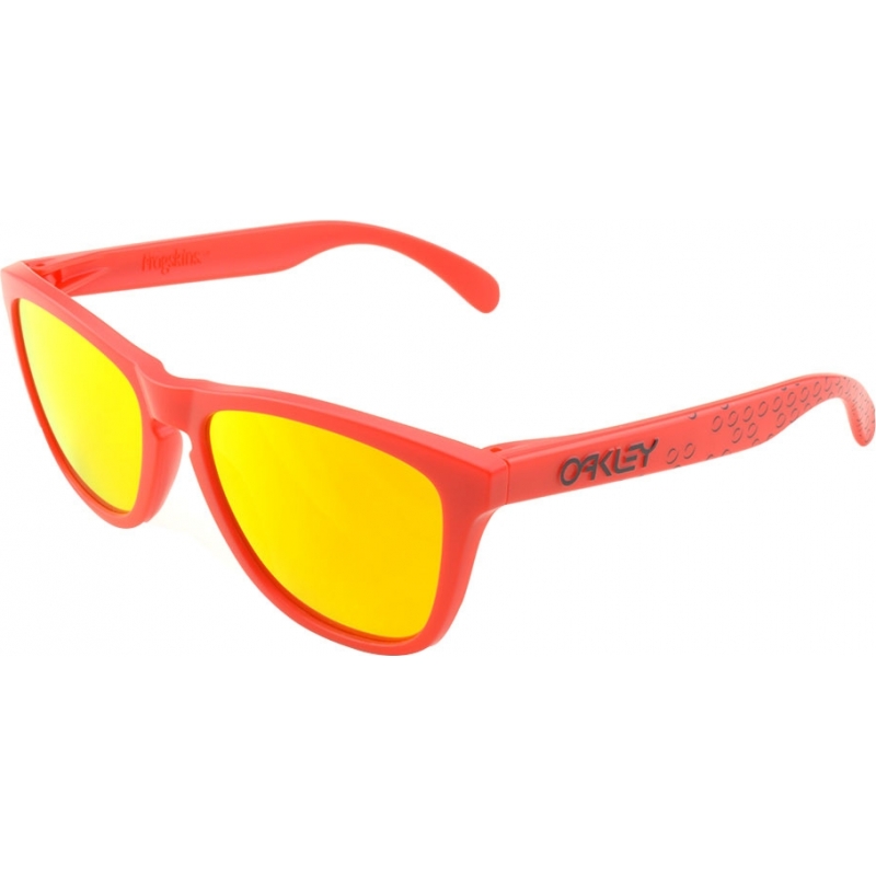 Oakley OO9013-48 Frogskins Matte Red - Fire Iridium Sunglasses