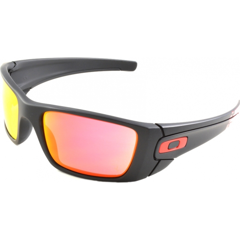 Oakley OO9096-A8 Ferrari Fuel Cell Matte Black Ruby Iridium Sunglasses