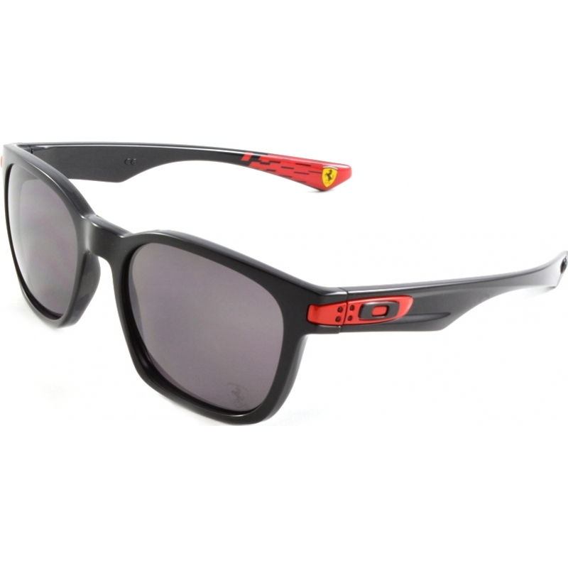 Oakley OO9175-34 Ferrari Garage Rock Polished Black Warm Grey Sunglasses