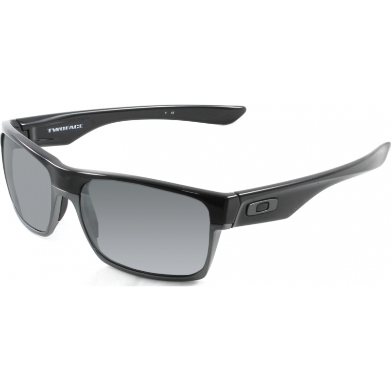 Oakley OO9189-01 TwoFace Polished Black - Black Iridium Polarized Sunglasses