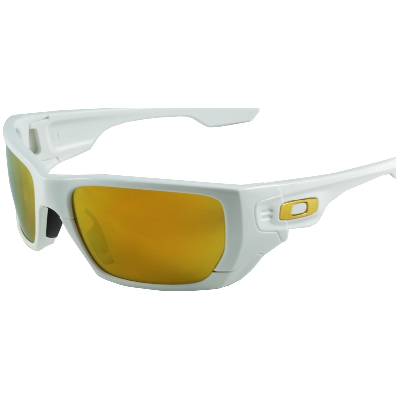 Oakley OO9194-10 Style Switch Polished White Sunglasses with Grey Polarized And 24K Iridium Replacem