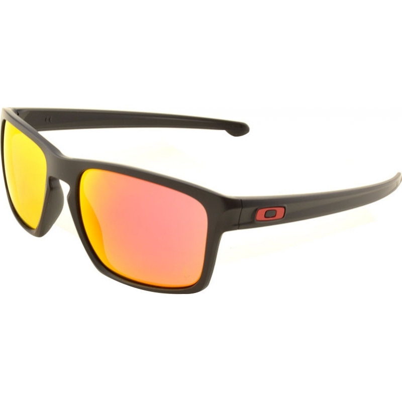 Oakley OO9262-12 Sliver Matte Black - Ruby Iridium Sunglasses