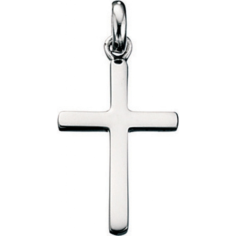 Charles Conrad Ladies Thin Plain Cross Silver Pendant