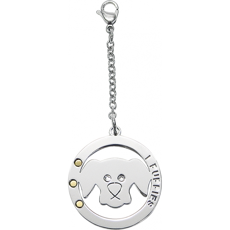 I Puppies Dog Steel Crystal Medallion