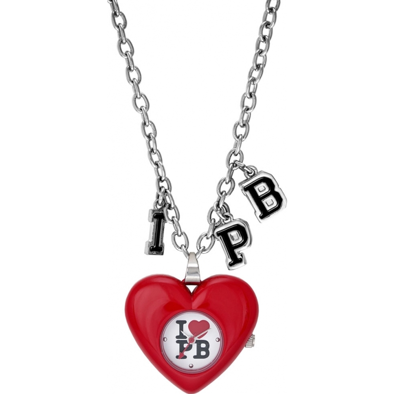 Pauls Boutique Ladies Red Heart Necklace Watch