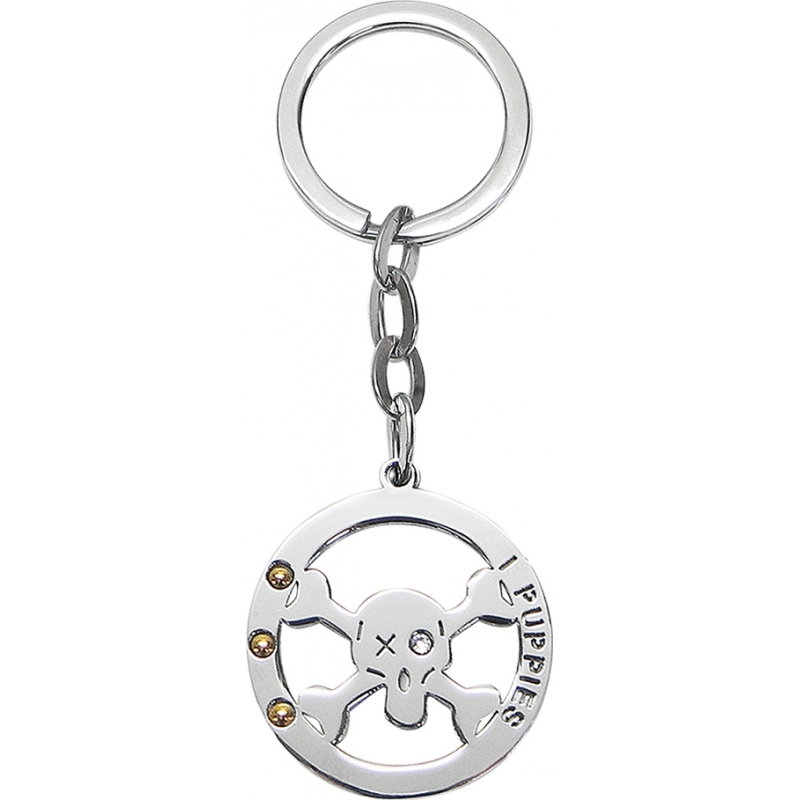 I Puppies Stainless Steel Crystal Keyrings