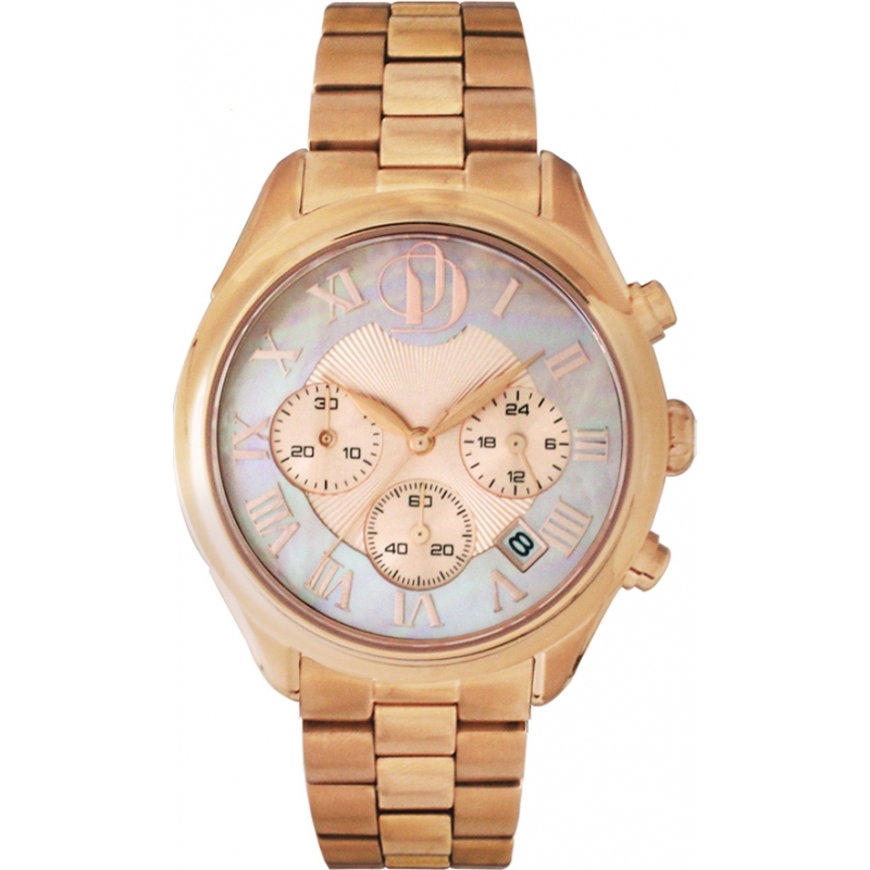 Project D Ladies Rose Gold Chronograph Watch