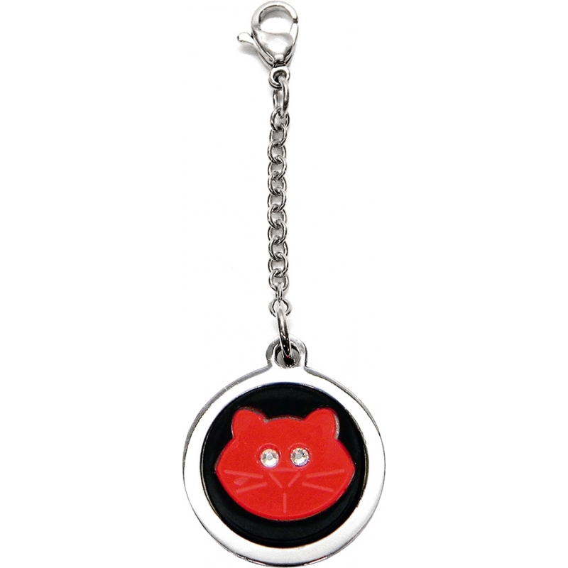 I Puppies Cat Steel and Red Tag For Collar Medallion